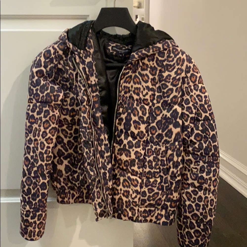 Generation Love hides leopard print puffer
